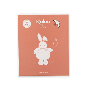 Мягкая игрушка музыкальная Kaloo "Кролик Chubby Rabbit", серия "Intemporel", бургунди, 17 см
